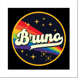 Bruno // Rainbow In Space Vintage Style Posters and Art